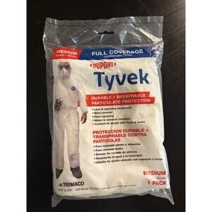TRIMACO DuPont Tyvek Medium White Painters Coveralls with Hood and Boots